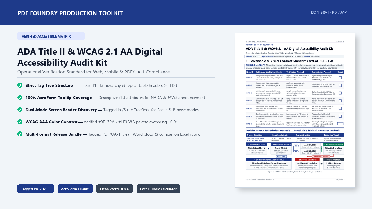 ADA Title II Audit Kit Hero Cover